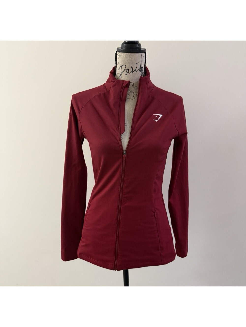 Gymshark Women's Maroon Full-Zip Utility Jacket
